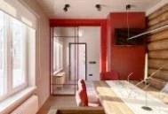 Стальная линия в проекте "Кухня с верстаком и красная лестница" (Дачный ответ)