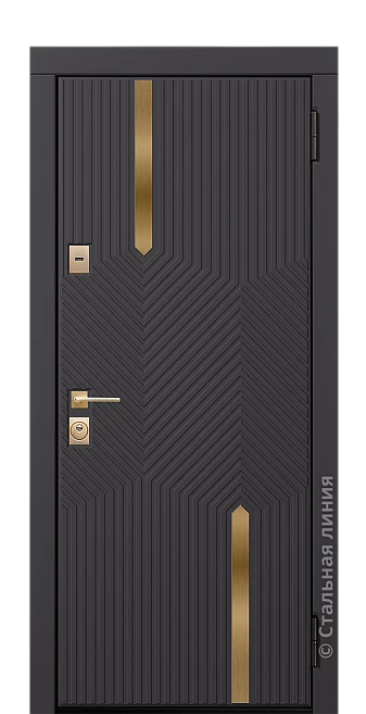 Входная дверь Голден (вид снаружи) - купить в Москве
