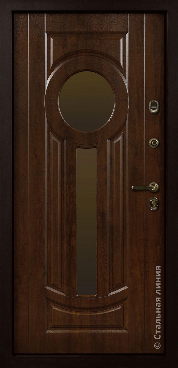 Входная дверь в дом Athens со стеклом и ковкой в Москве - купить