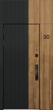 Входная дверь Шумоизоляционная модель со вставками (вид снаружи) - купить в Москве