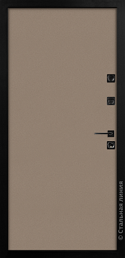 Входная дверь Современная модель с фонарями (вид изнутри) - купить в Москве