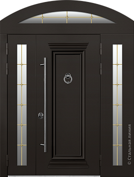 Входная дверь Парадная модель с аркой (вид снаружи) - купить в Москве