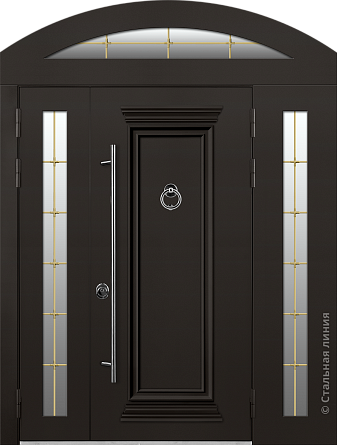 Входная дверь Парадная модель с аркой (вид снаружи) - купить в Москве