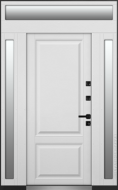 Входная дверь Модель для широкого проема с багетами (вид изнутри) - купить в Москве