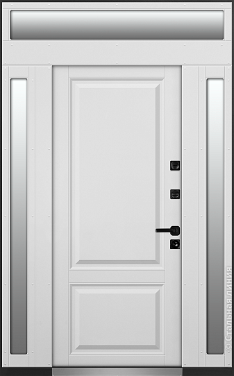 Входная дверь Модель для широкого проема с багетами (вид изнутри) - купить в Москве