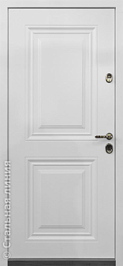 Входная дверь Классическая модель со скобой и стучалом (вид изнутри) - купить в Москве