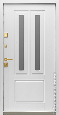 Входная дверь Классическая модель с фальшь-фрамугой (вид изнутри) - купить в Москве